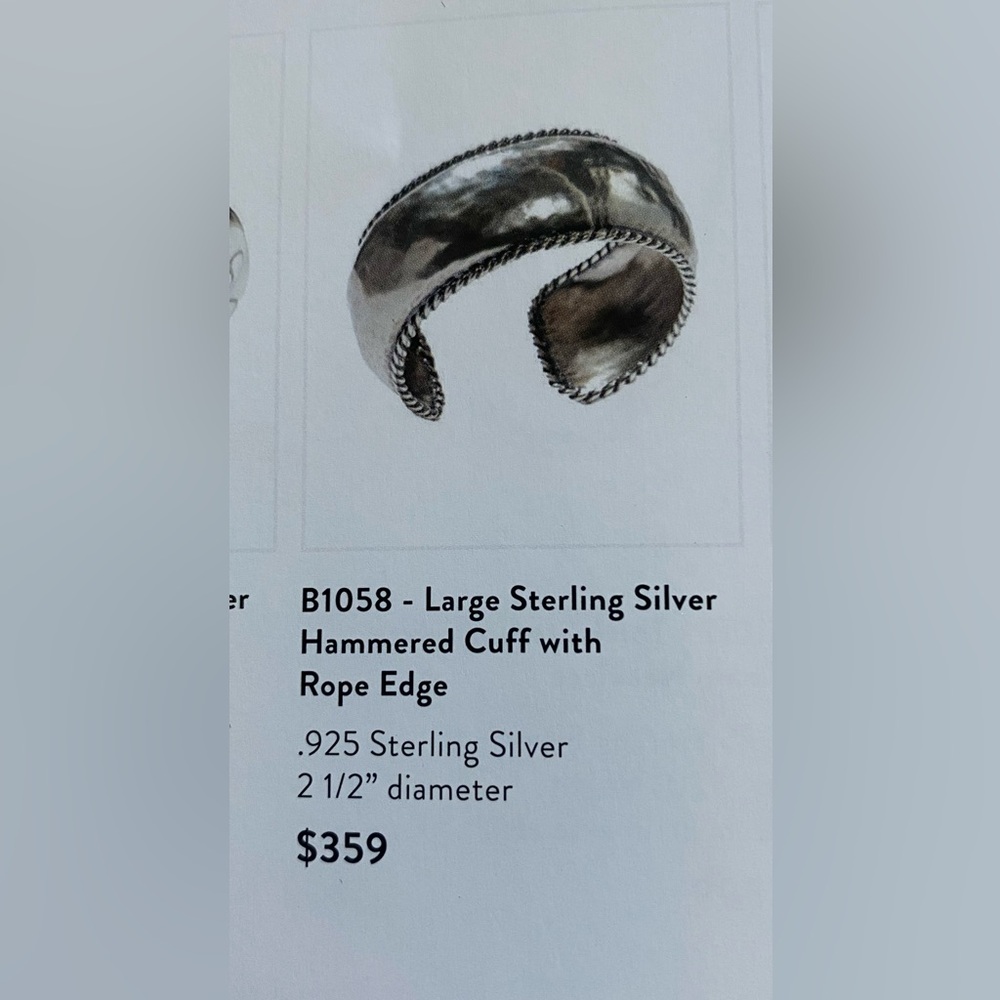 Opulenza Designs Jewelry .925 Sterling Silver Cuff - Picture 4 of 7